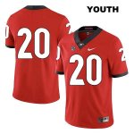 Youth Georgia Bulldogs NCAA #20 Sevaughn Clark Nike Stitched Red Legend Authentic No Name College Football Jersey YDO8154HO